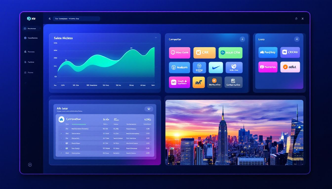 An image of various competitor monitoring tools and software.