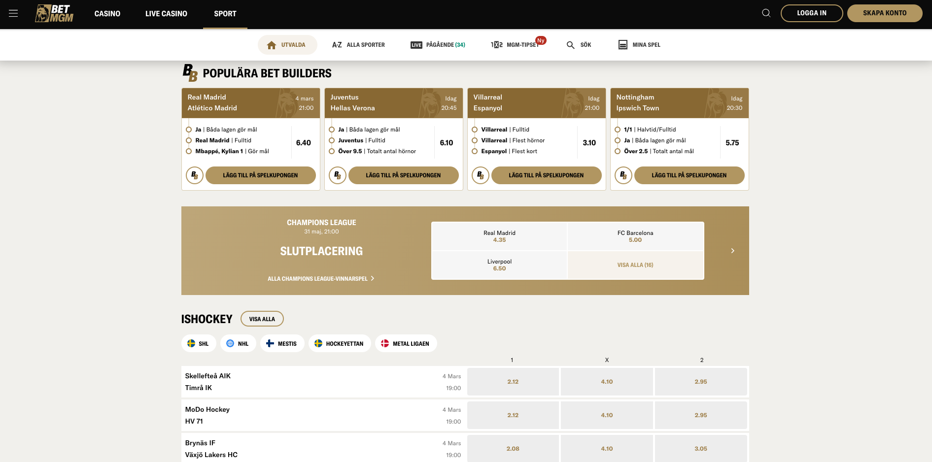 Betmgm odds