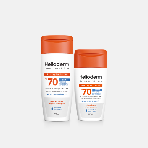 Protetor solar corporal Helioderm. Fonte da imagem: site oficial da marca. 
