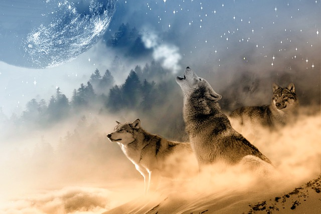 wolves, wolf, howling