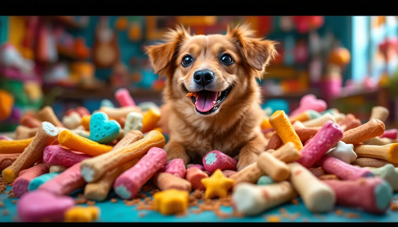 A variety of bully sticks in bulk packaging, showcasing different sizes and shapes.