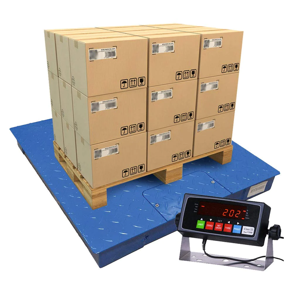 Pallet scales for weighing large items