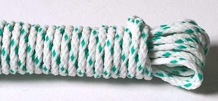 Strong Polyester Ropes: Find the Best Manufacturers in the UK for Long-Term Use 5 James Lever Ropes & Twine Manufacturer Braided Poyester Rope in white color with green tracers
