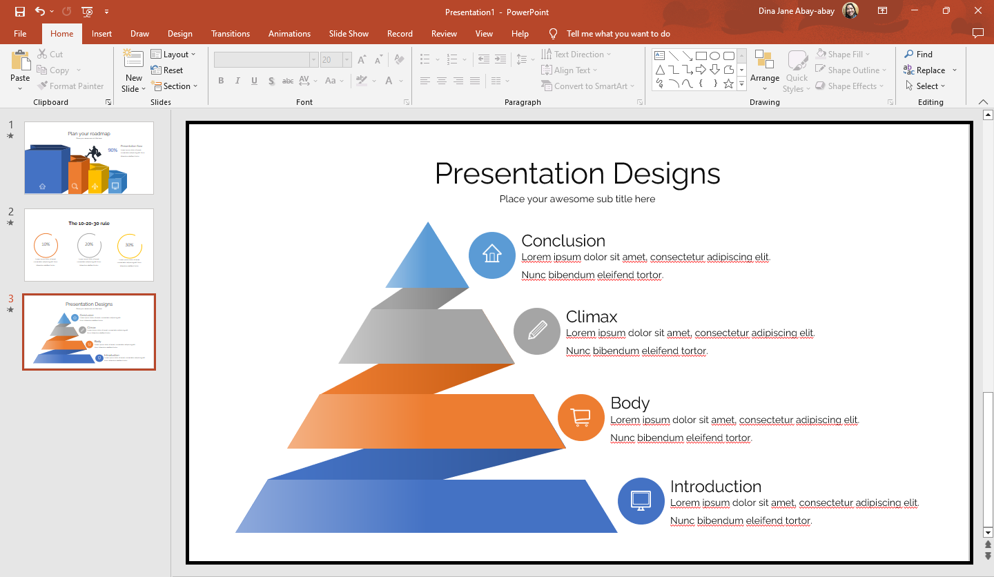 Highlight a powerful presentation design