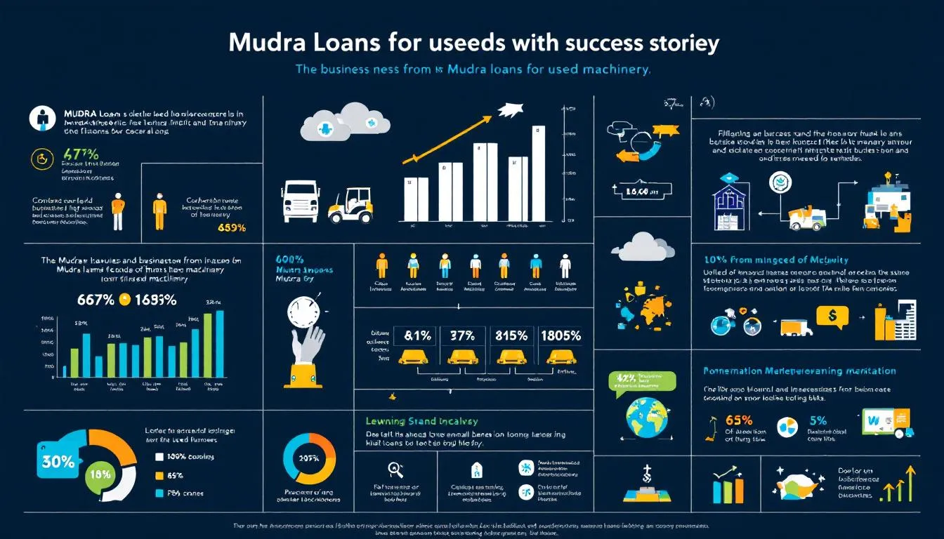 A collage of success stories showcasing businesses that benefited from Mudra loans.