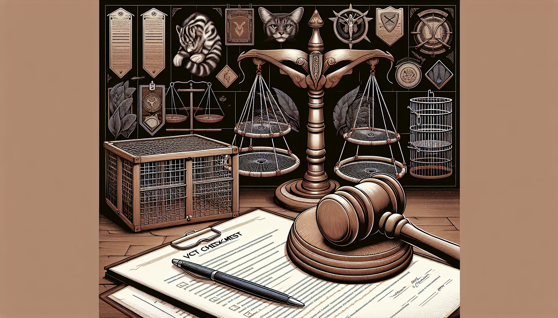 An illustration highlighting legal considerations in wildlife trapping.