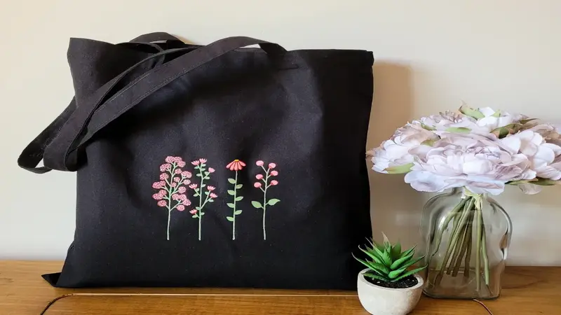 customized tote bag with embroidery