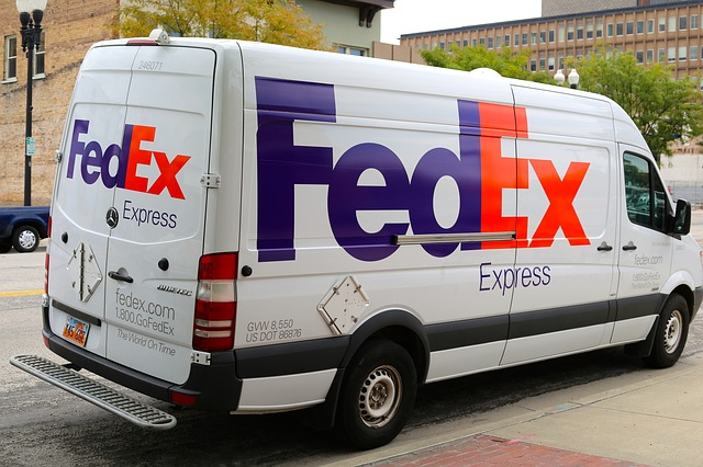 car, van, fedex