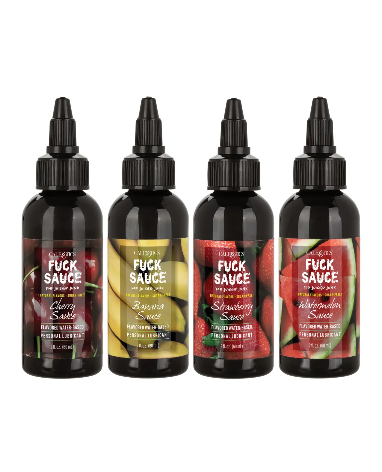 Fuck Sauce Flavored Water Based Personal Lubricant Variety 4 Pack – 2 oz Each