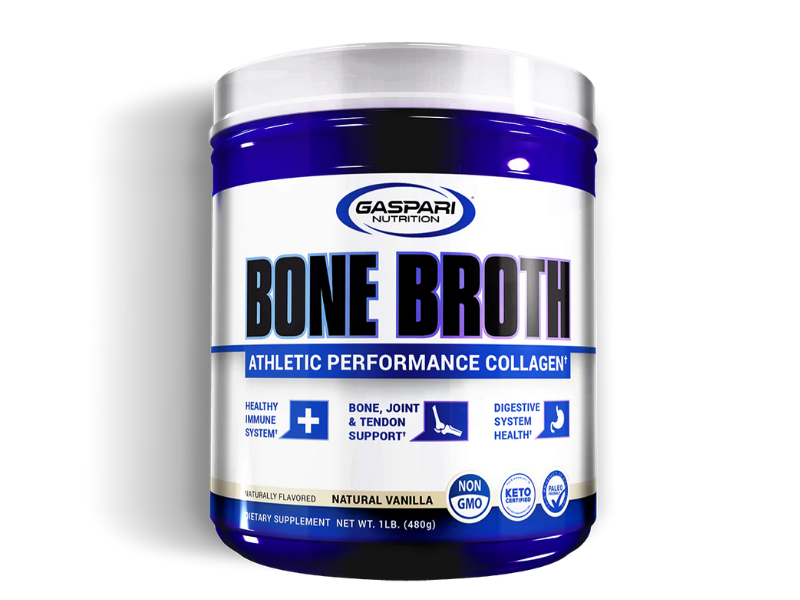 An image showing Gaspari Nutrition's bone broth supplements.