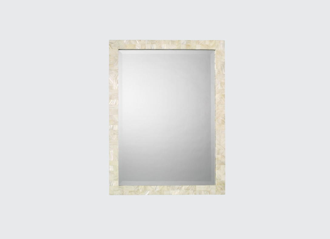 mother of pearl coastal mirror