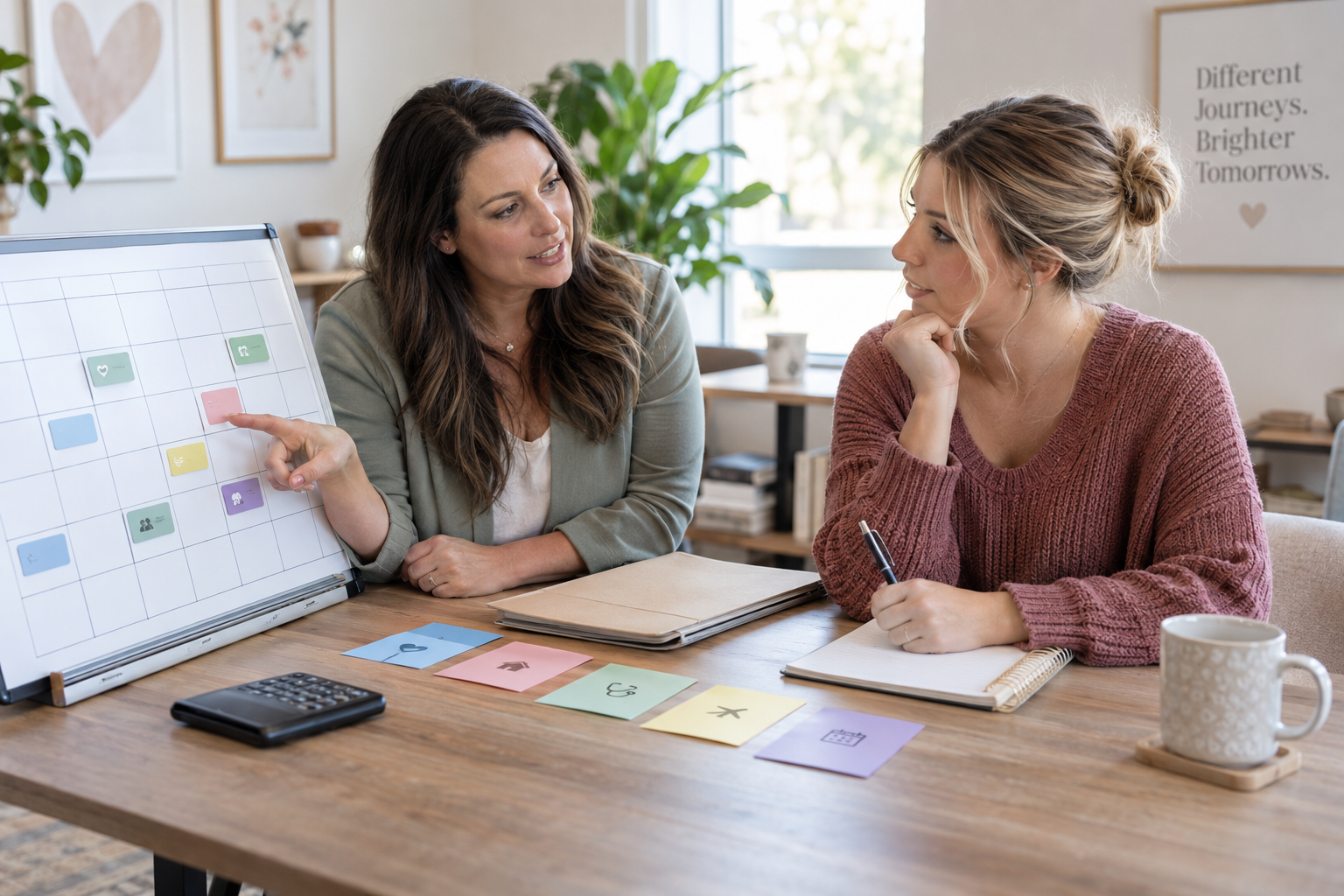 Surrogate receiving an individualized explanation of compensation across different journey stages