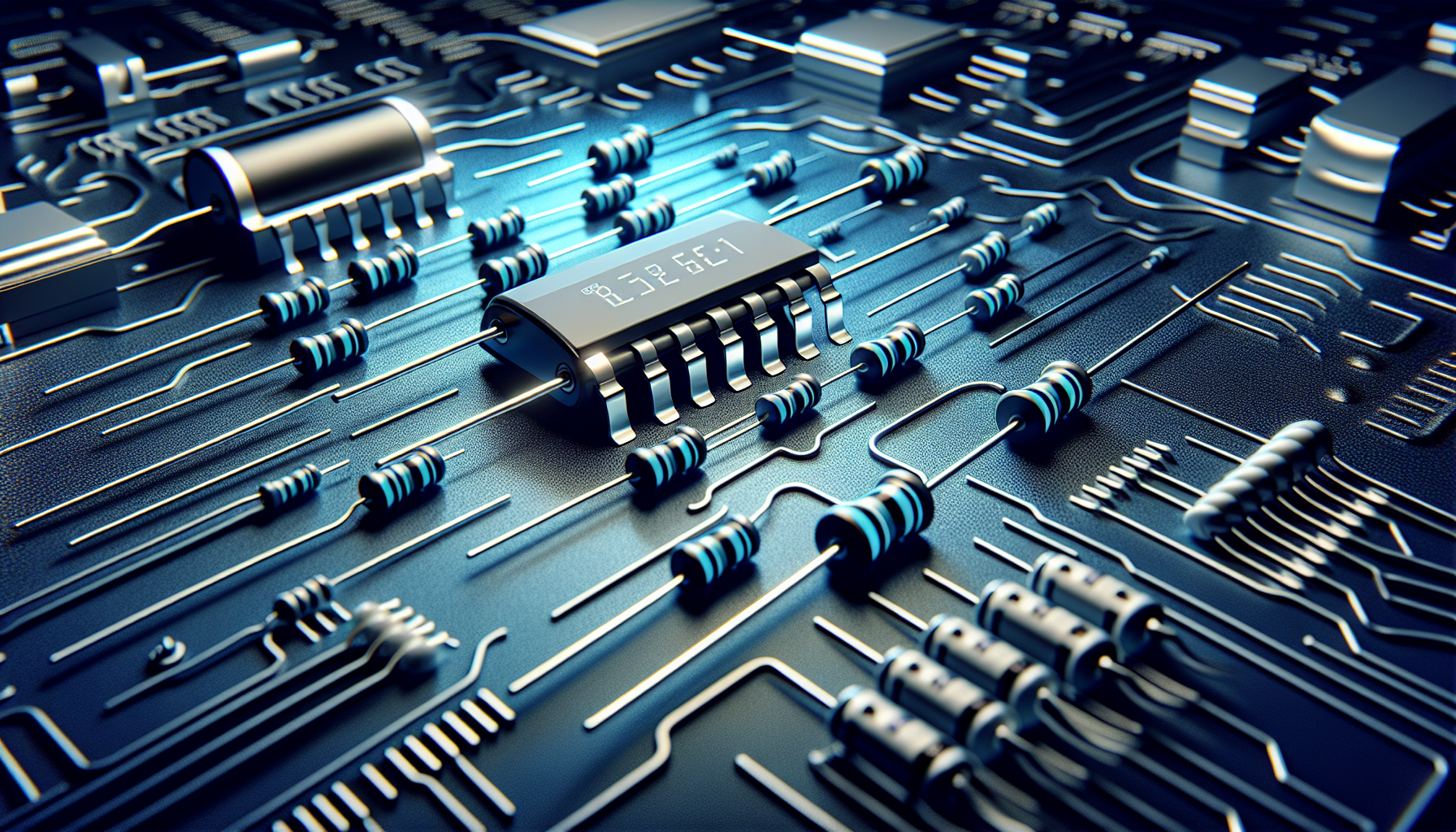 Illustration of innovative flat chip resistors with advanced features