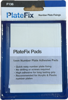 new reg number plates fixing kit - pads