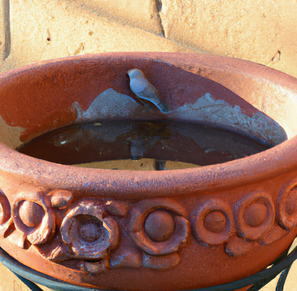 homemade bird bath