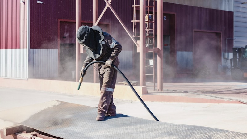 sandblasting metal sheet