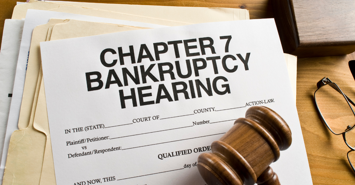 Image of assets affected by Chapter 7 bankruptcy.