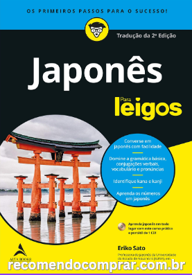Capa de Japonês Para Leigos, que abre nossa lista dos melhores livros para aprender japones.