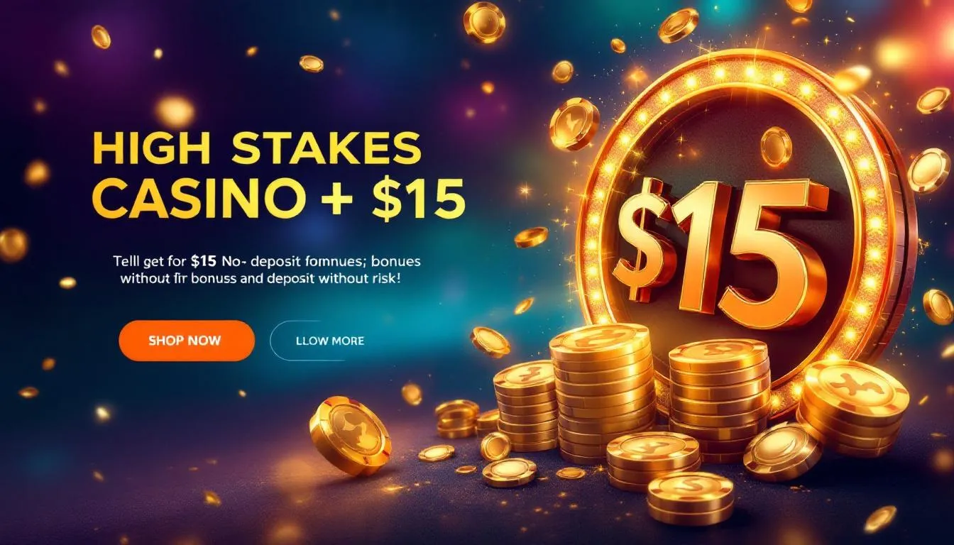 Various types of $15 no deposit bonuses available at online casinos.