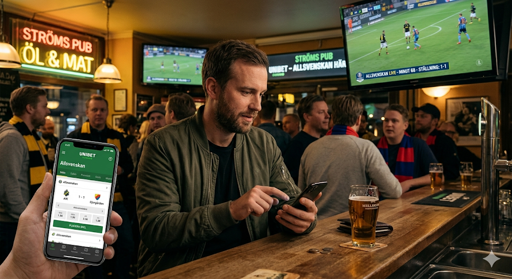 Spela på Allsvenskan 2026 live – odds och speltips på matcher via mobil med lag som Djurgården och AIK