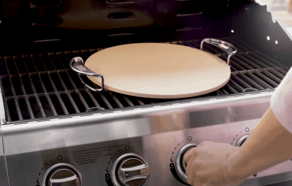 Preheating the oven and pizza stone