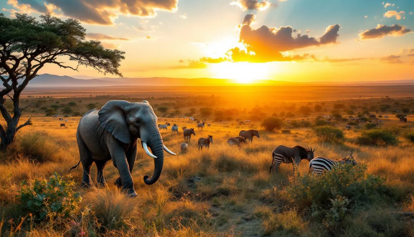 A sample itinerary for a budget safari tour in Kenya, showcasing popular destinations.