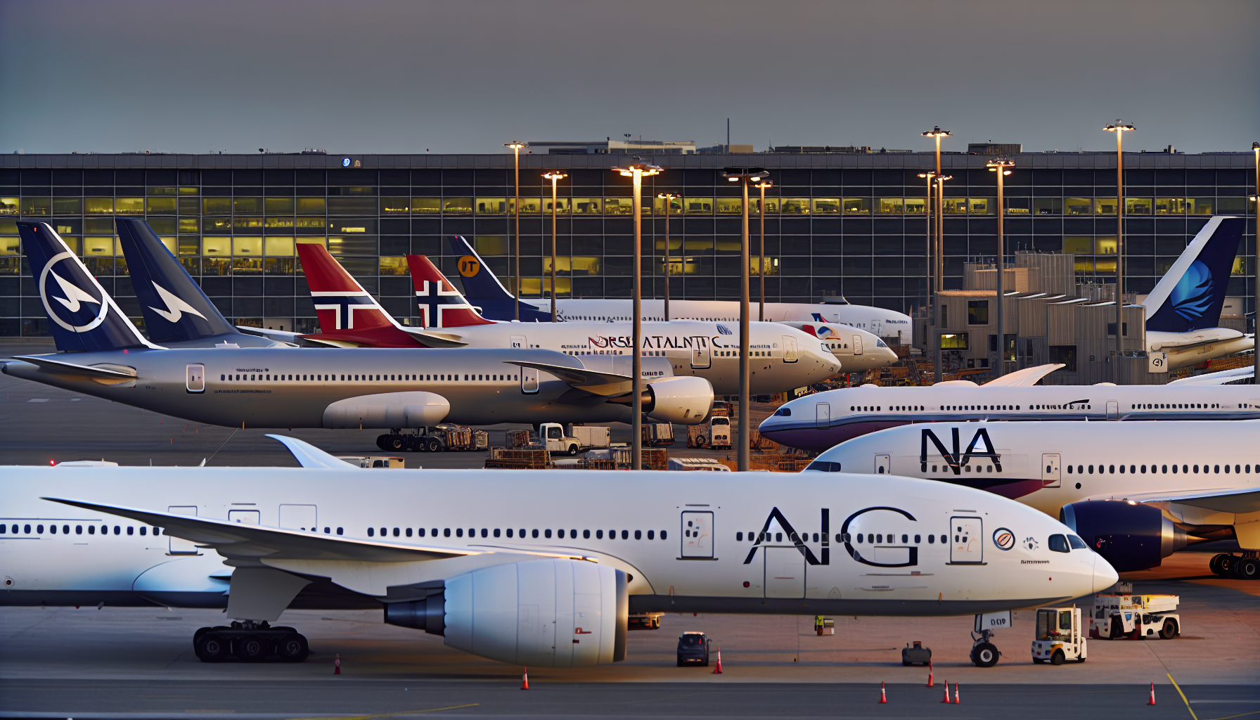 Other Airlines in Terminal 7 including Norse Atlantic Airways