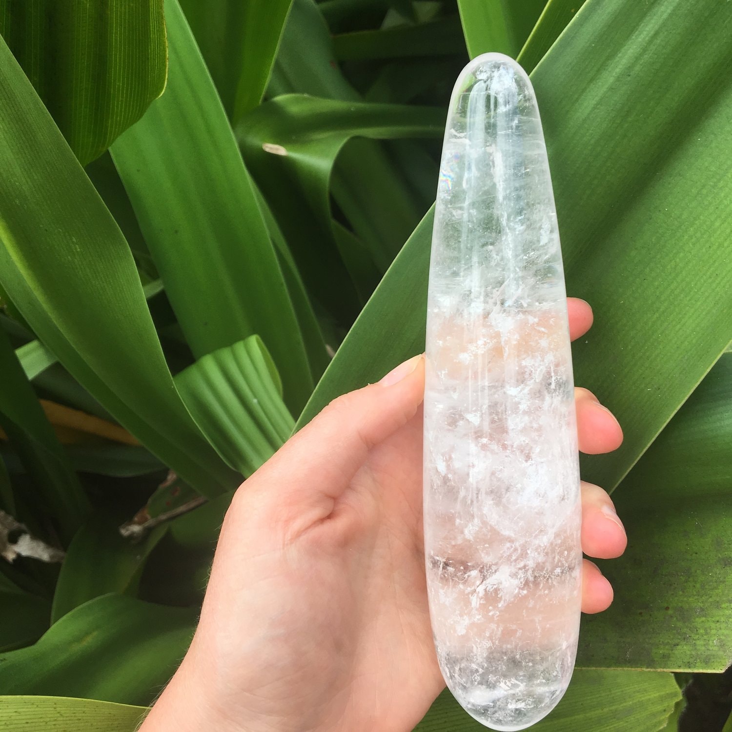 Quartz wand for cleansing crystals