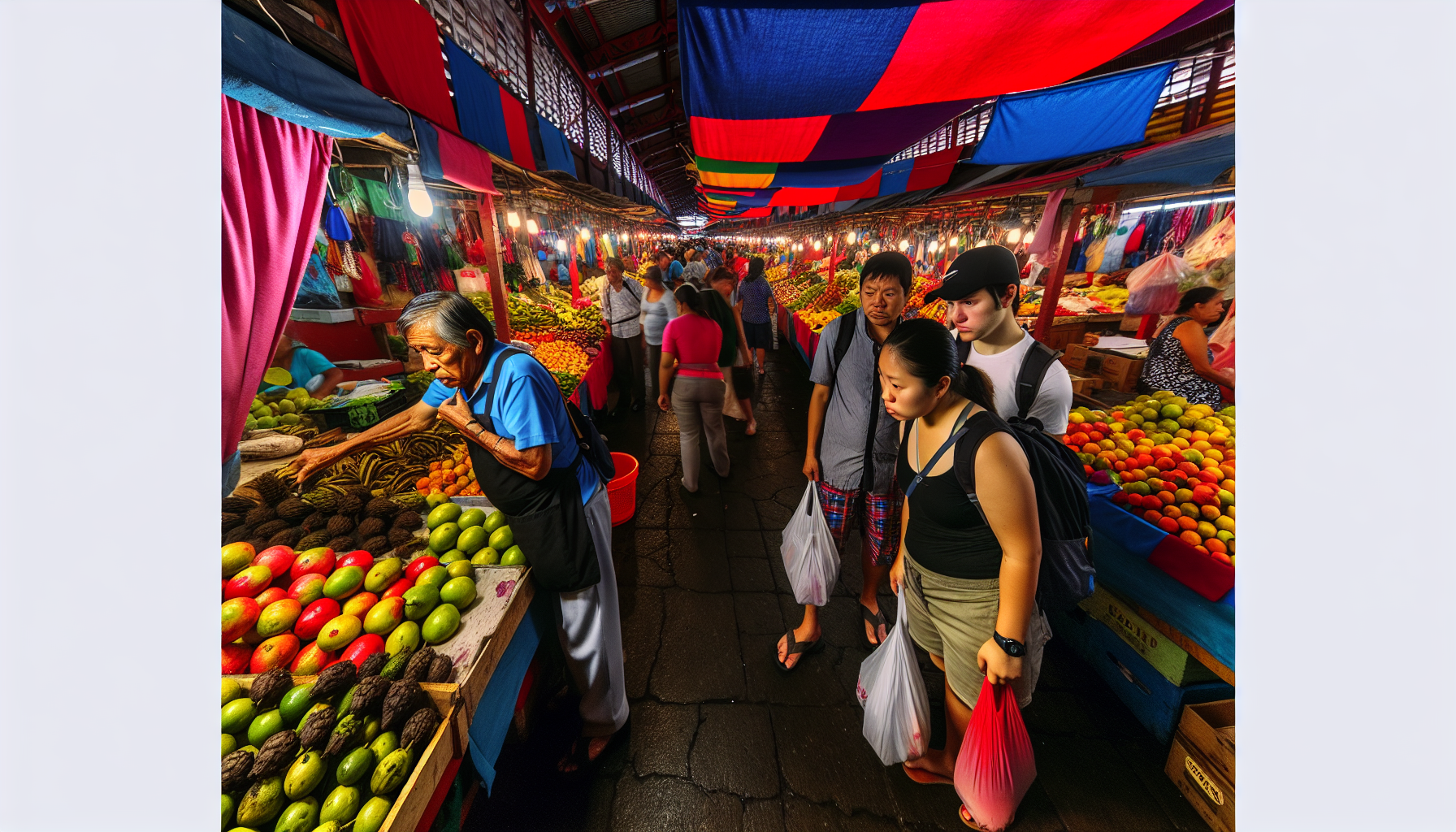 The bustling atmosphere of Mercado Central in San Jose, Costa Rica