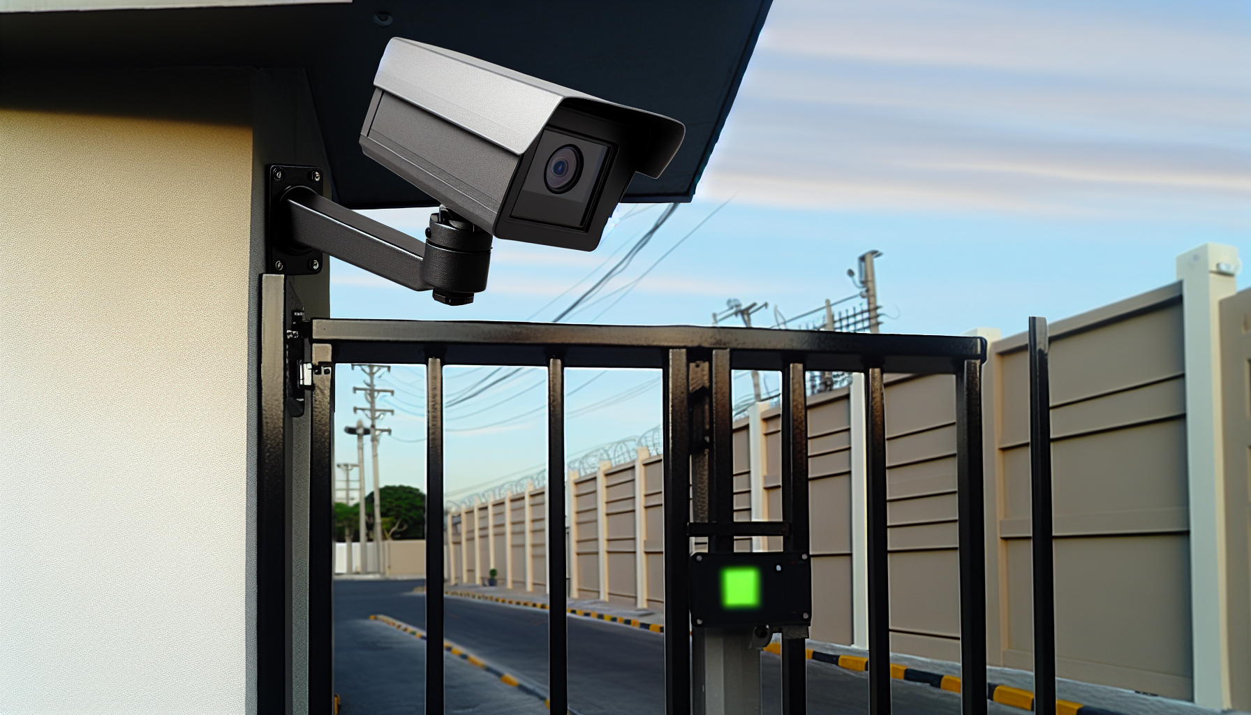 Photo of a license plate recognition camera system