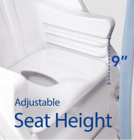 The LK219 adjustable seat height has a maximum space of 9 inches