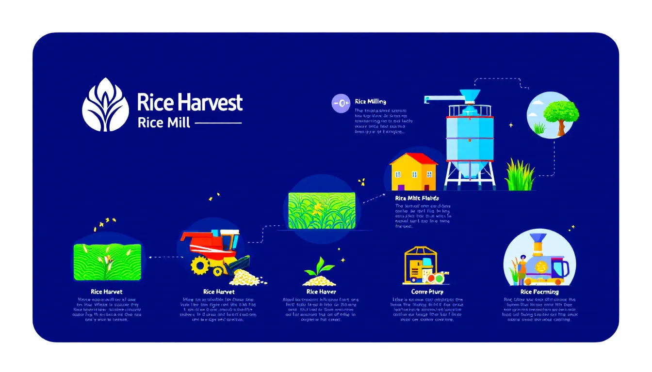 Overview of a rice mill project highlighting the rice milling process.