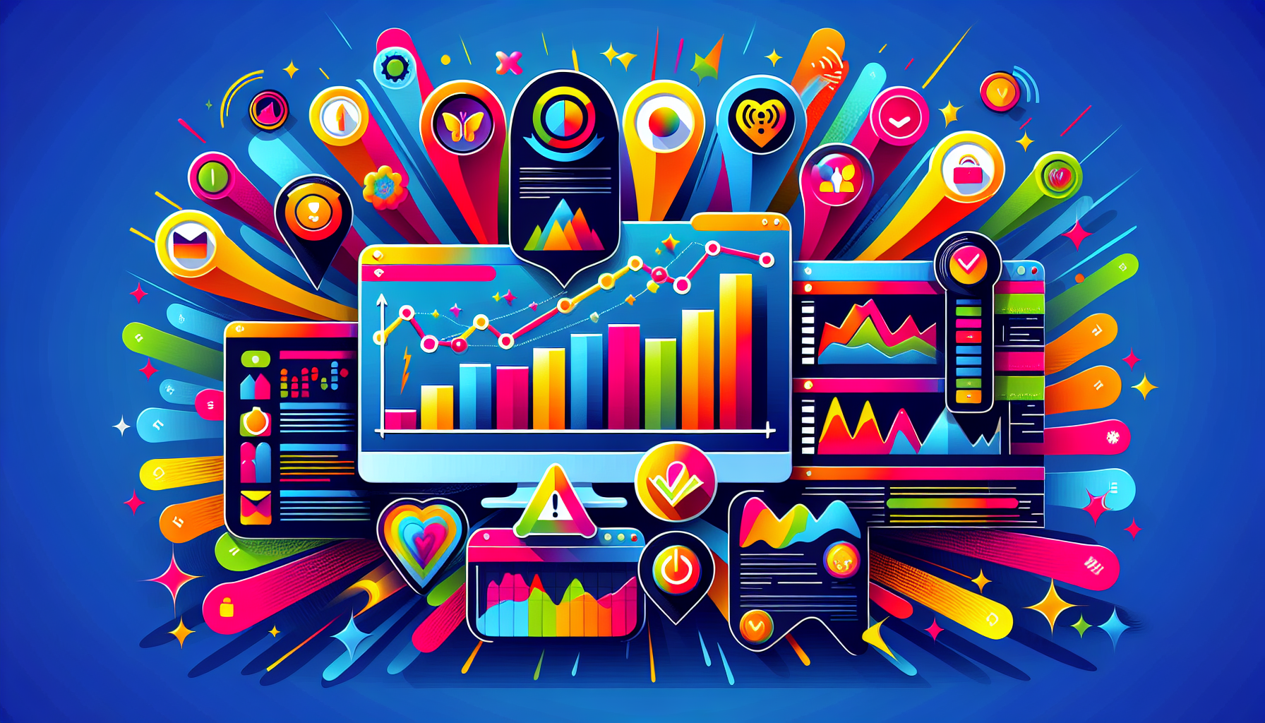 A graphic showing proactive monitoring tools for early issue detection in WordPress sites.