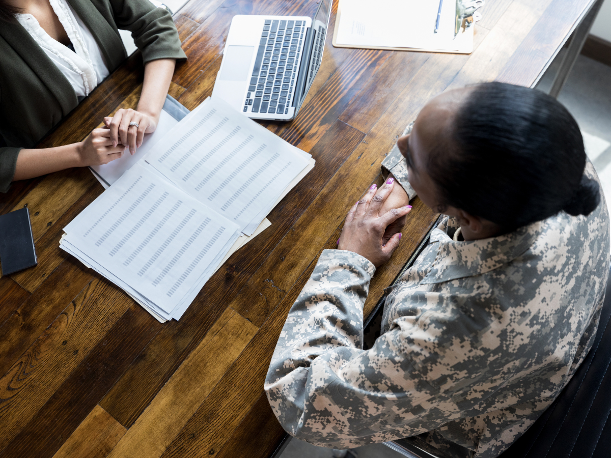A veteran seeking help from an accredited representative