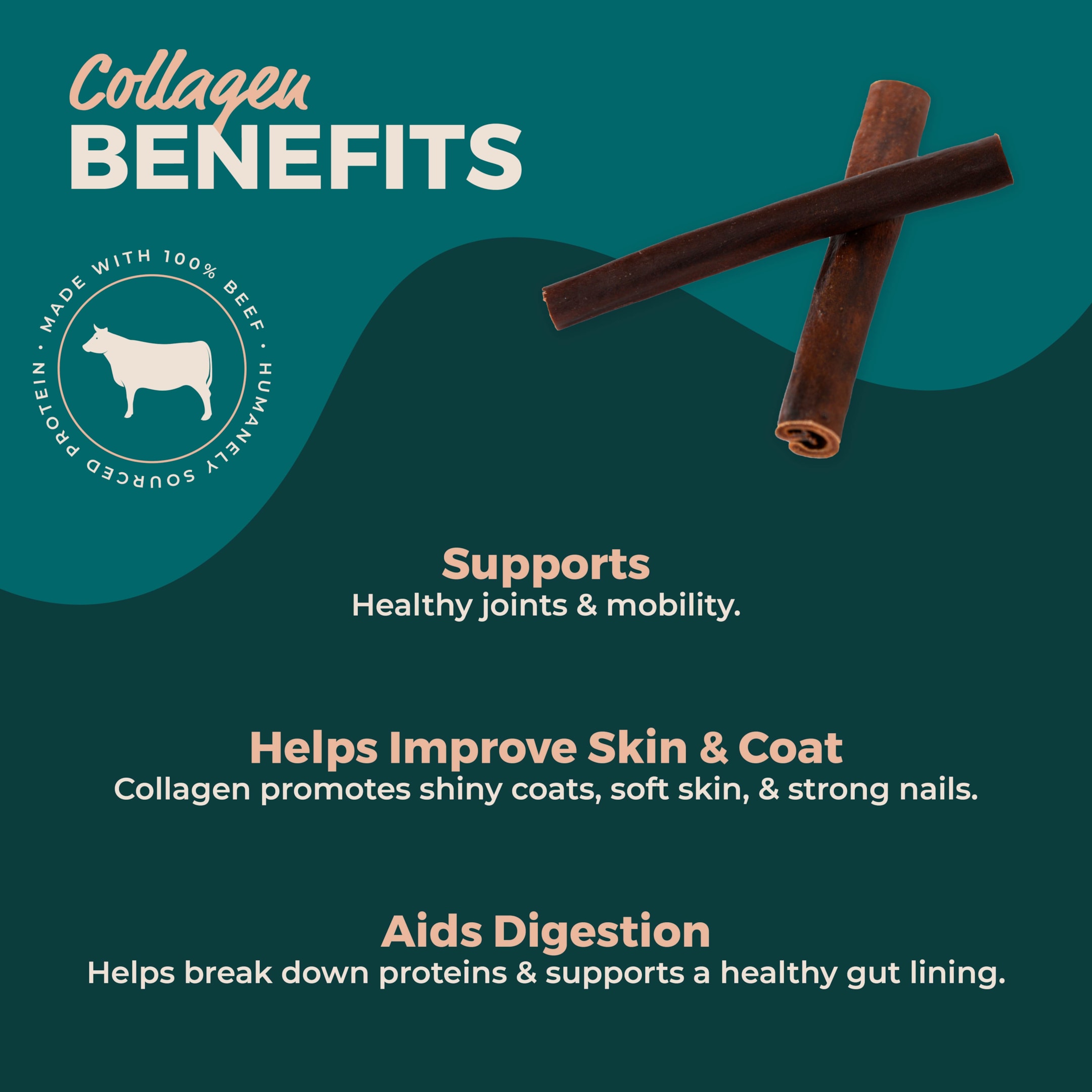 6" Beef Collagen Sticks Benefits