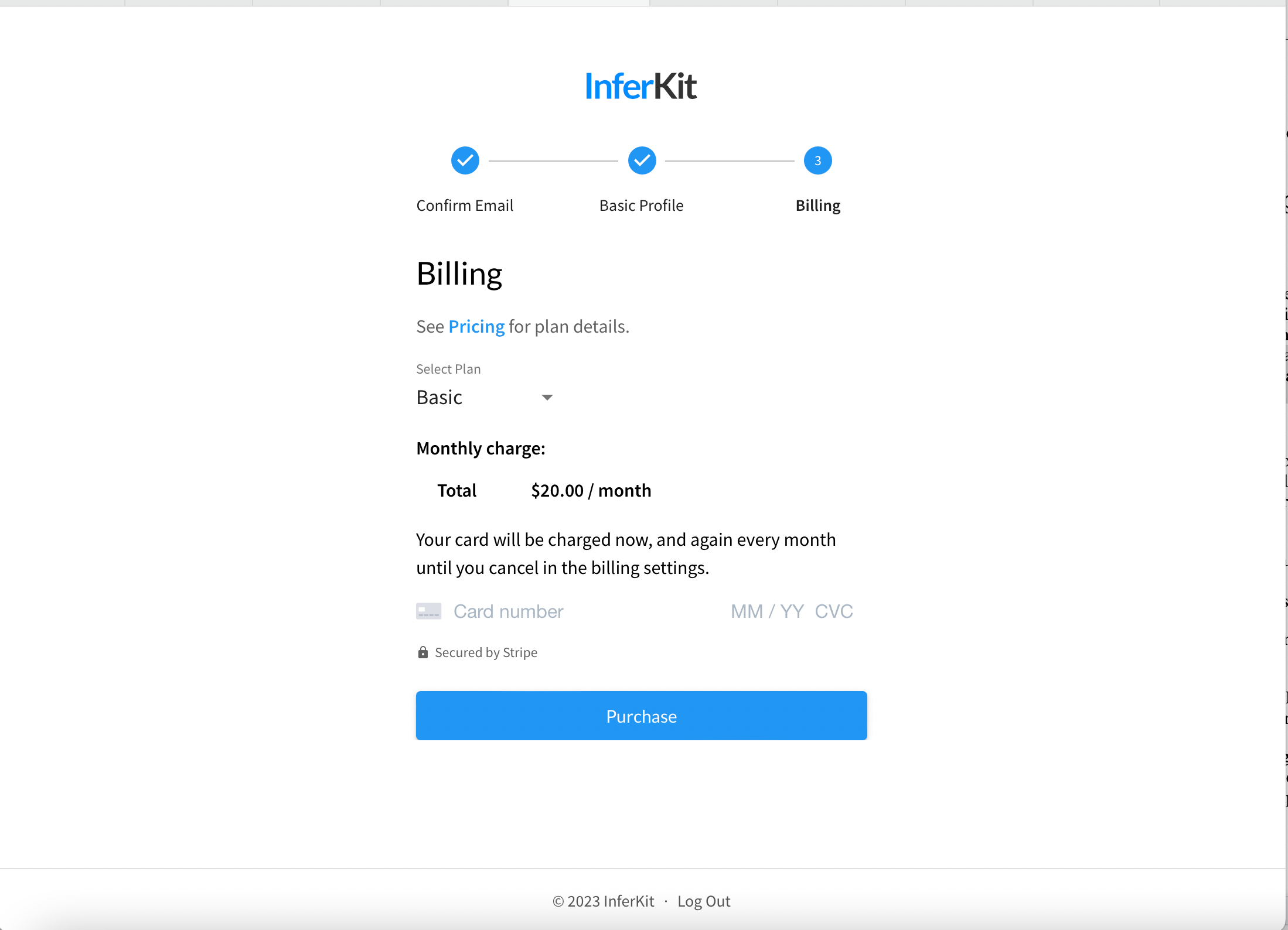 Inferkit purchase page
