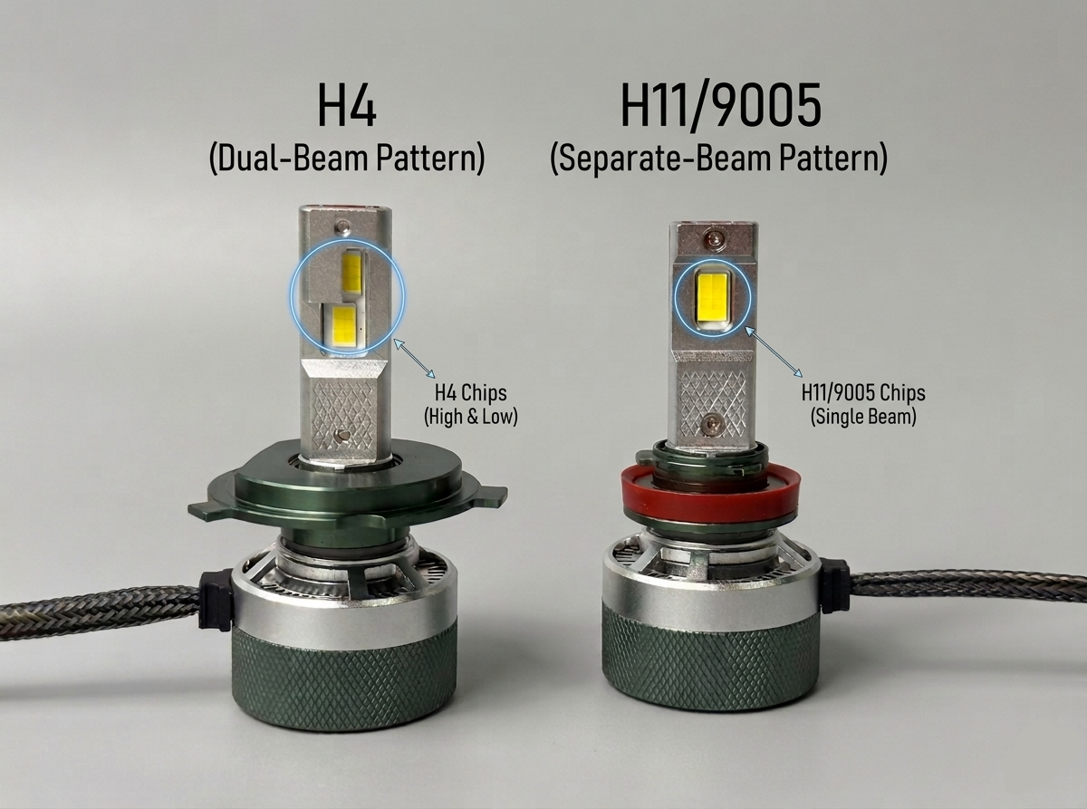 dual beam and separate beam pattern