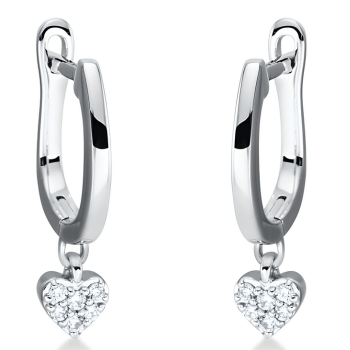 Balto aukso auskarai su briliantais ir anglišku užsegimu – fashiongold.lt