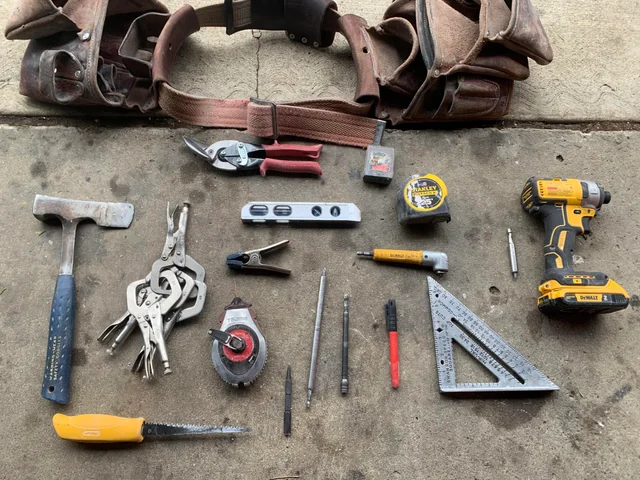 Essential tools and accessories for metal stud framing
