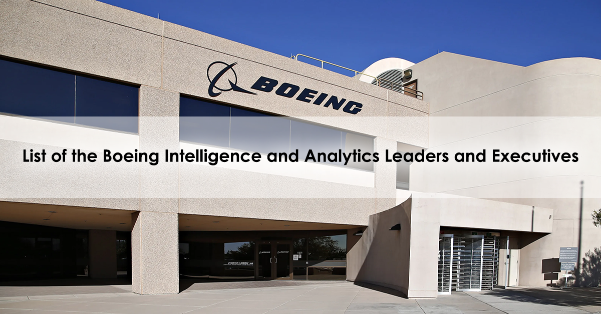 List of the Boeing intelligence and analytics leadership team