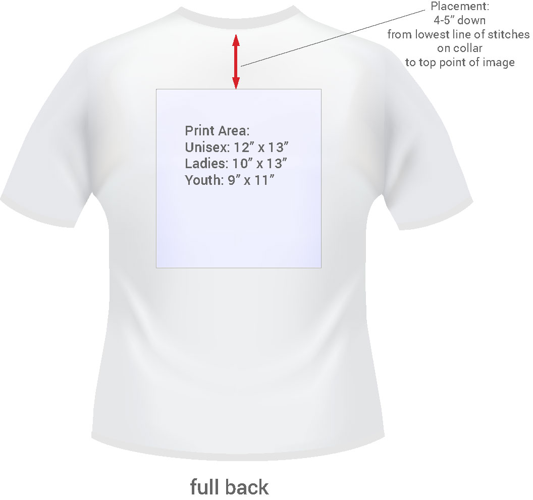 The collar seam helps to place a back design