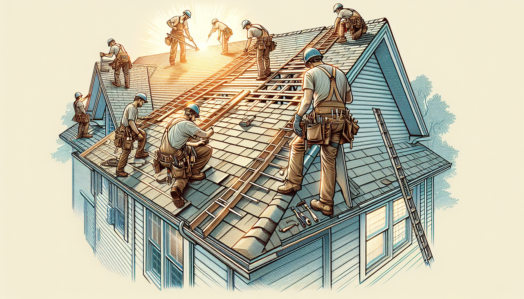 Illustration of a trustworthy roofing contractor