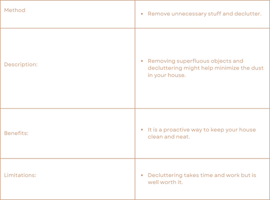 Decluttering table