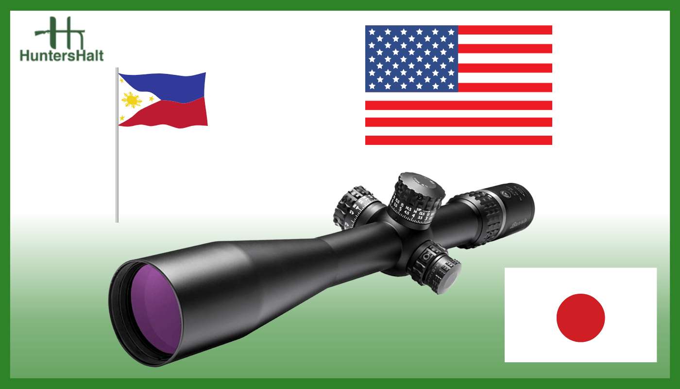 picture of burris scope with japan & USA flag