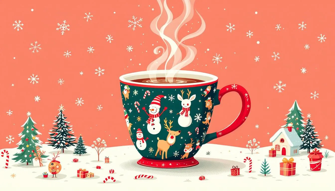 A stylish coffee mug, a great christmas gift option.