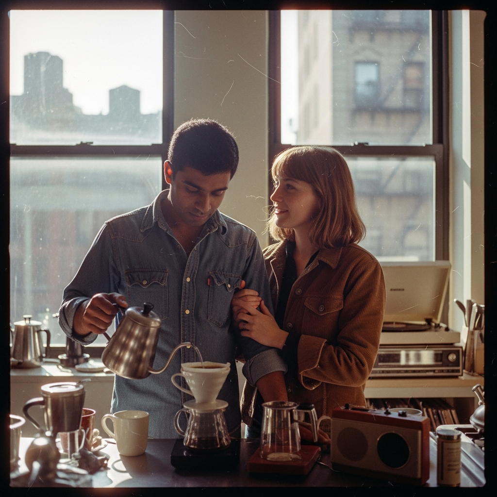 Diverse happy couples in NYC, showing secure relationships.