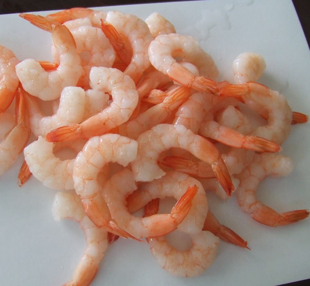 Cleaned prawns ready for pickle - Fresh seafood preparation for flavourful dish