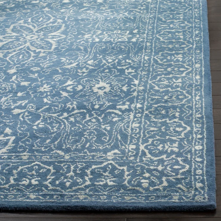 Grey blue oriental rug