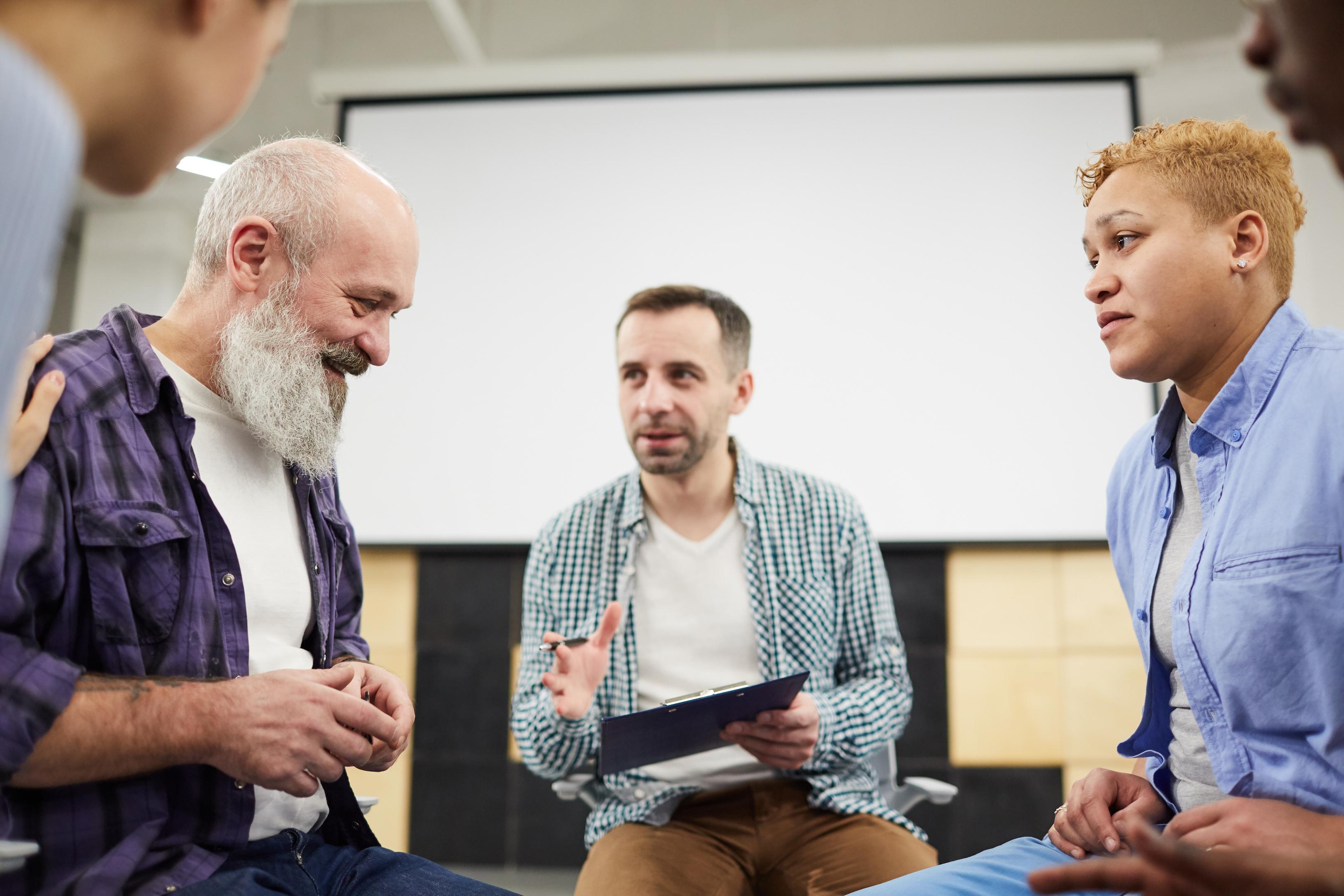 Group therapy is a core component of rehab