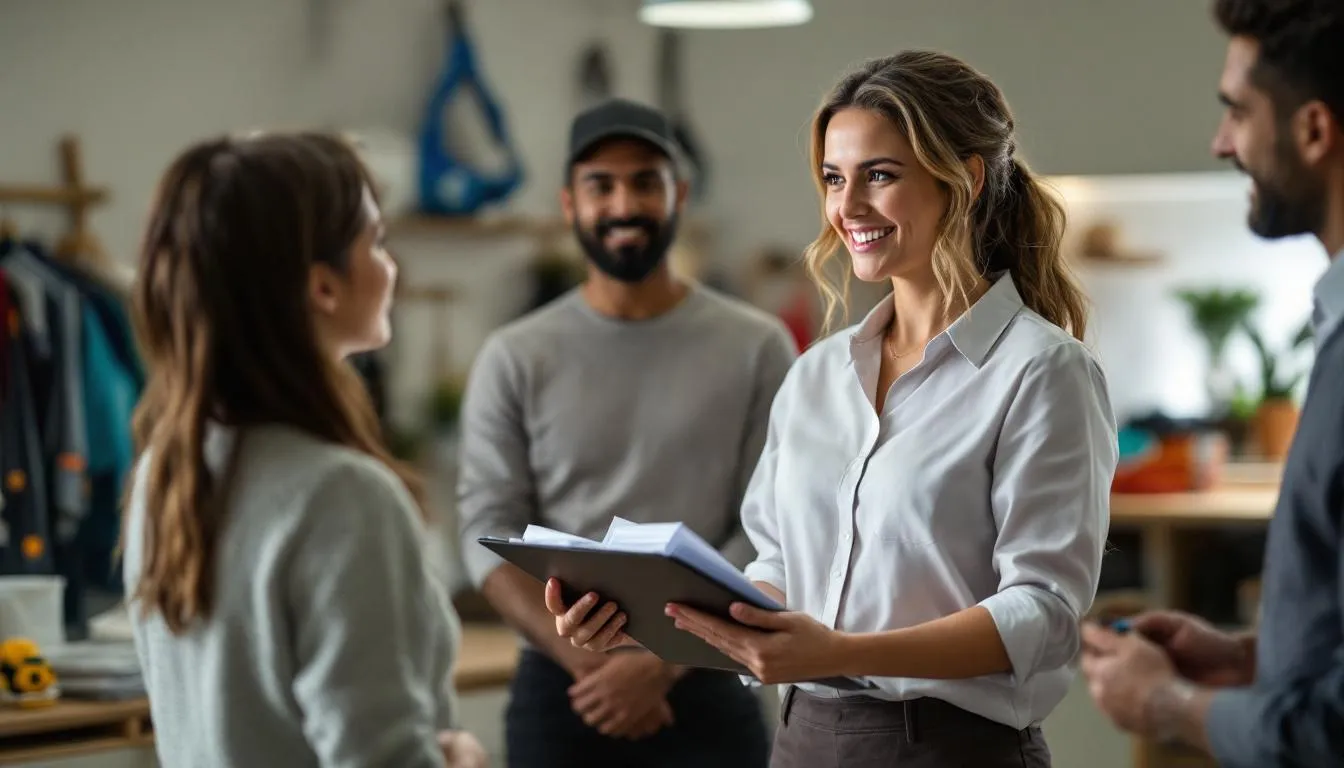 A professional breeder is presenting health certificates and documentation to potential buyers, showcasing their commitment to ethical breeding practices for adorable micro mini goldendoodle puppies. The breeder emphasizes the importance of health screenings and responsible breeding to ensure the well-being of these affectionate and highly trainable pups.